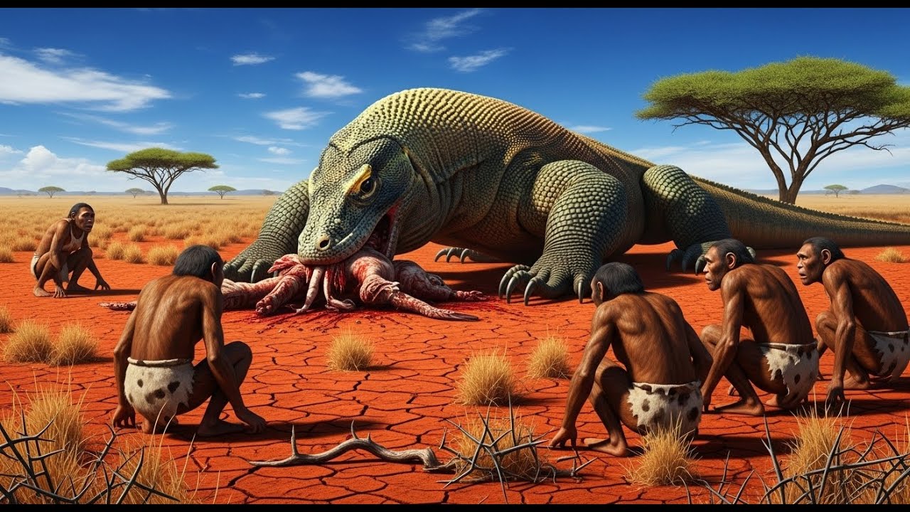 Vie Sauvage Ancienne | le Varan de Komodo Vs Hominid&eacute;s Primitifs