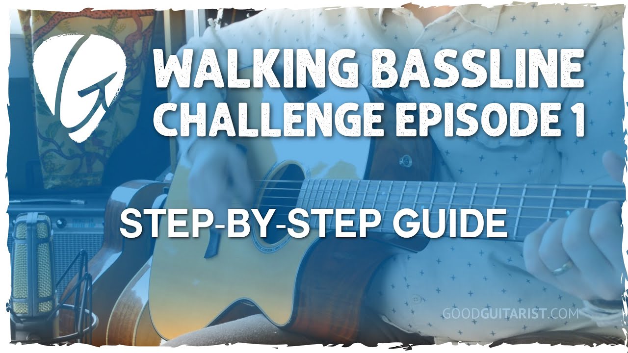 Сочетание аккордов и игры боем с басовой линией — Walking Bassline Challenge, эпизод 1 из 8