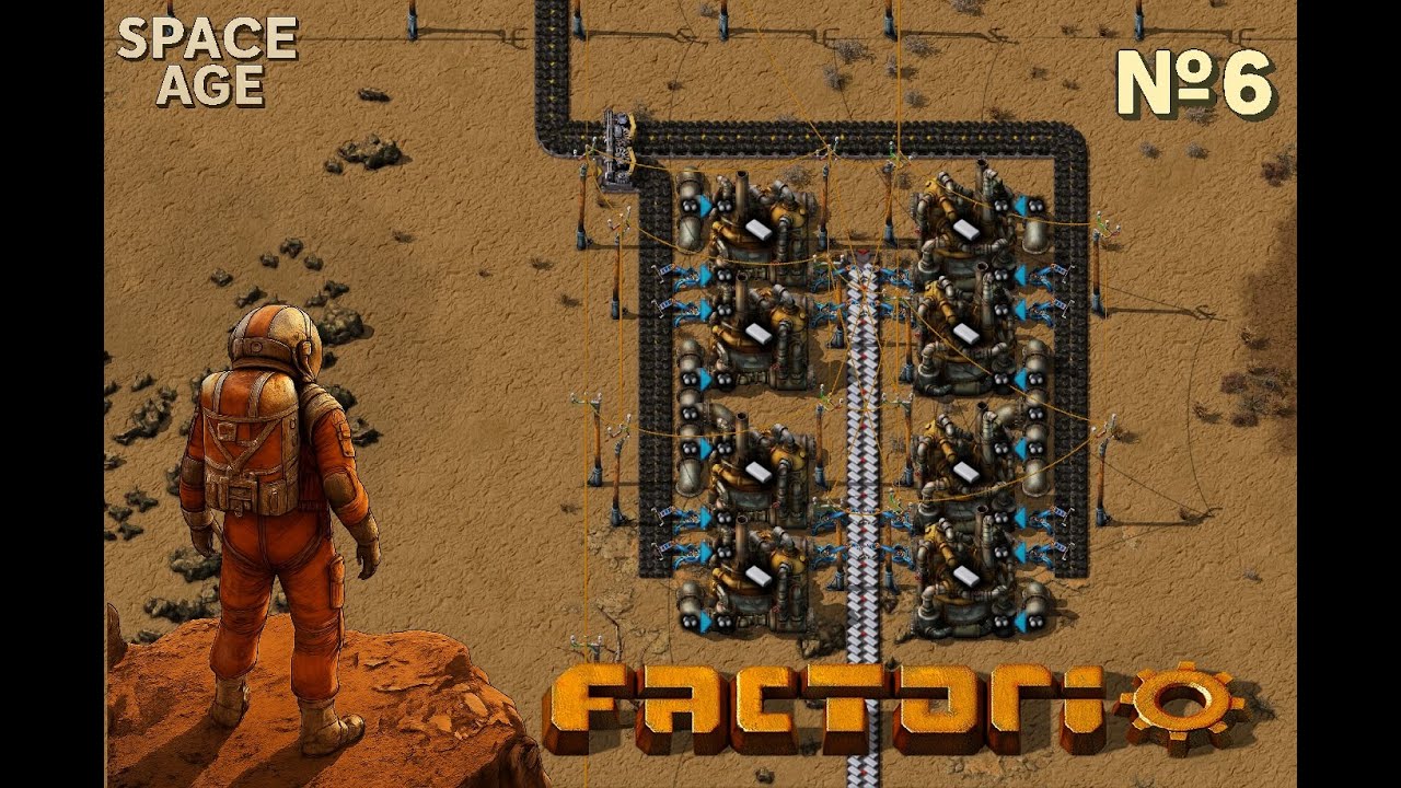 №6. Продолжаем строить Завод. Factorio Space Age.