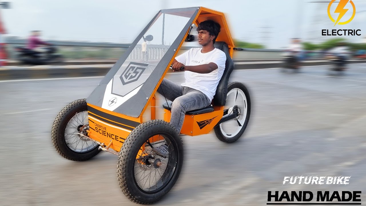 How to make hybrid comfortable Tricycle at home @CreativeScienceOfficial