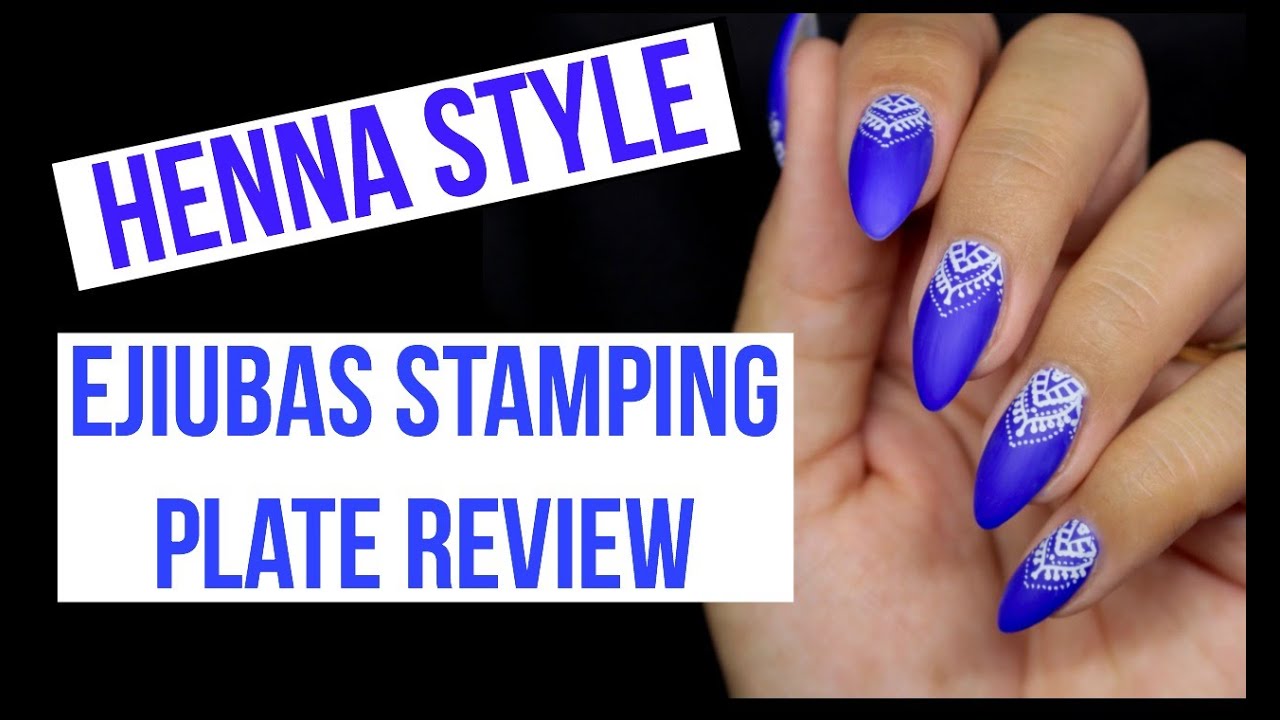 EJIUBAS 3140BABYGIRL STAMPING PLATE REVIEW! HENNA NAIL ART STAMPING
