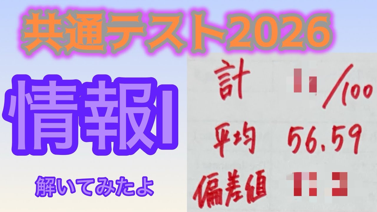 【共テ】ガチの初見で何点取れるの？