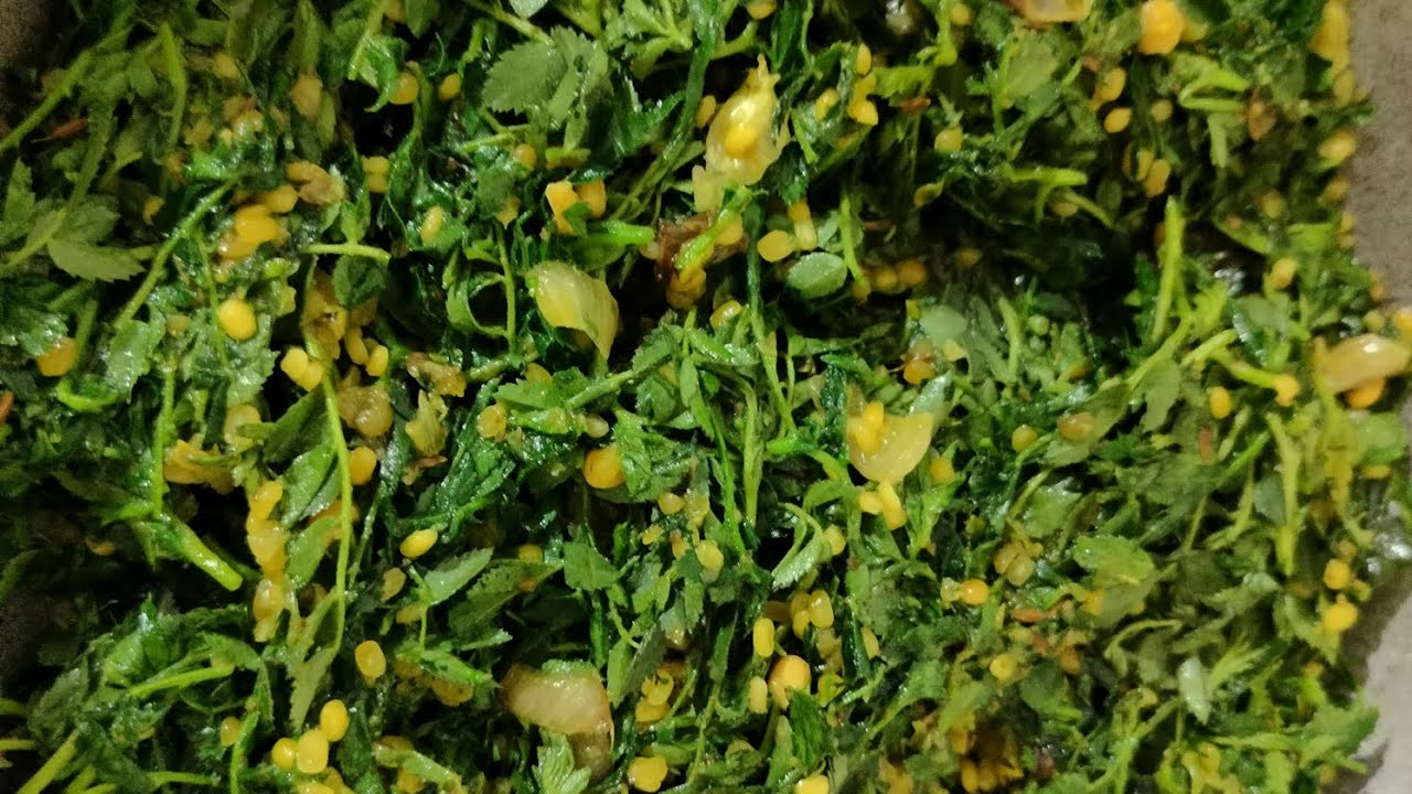 🔥हिवाळ्यात मिळणारी हरभऱ्याची भाजी 🌿💚😋