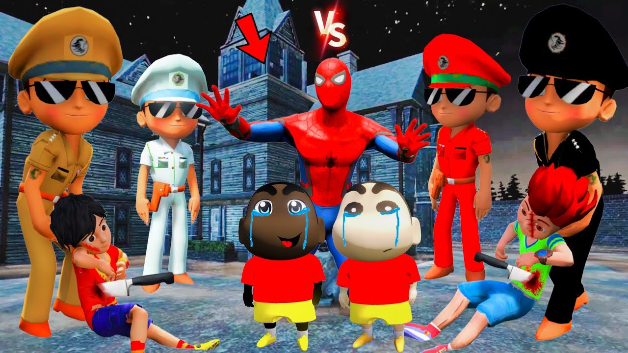 Black Little Singham Vs Normal Little Singham Team Battle In Gta 5
