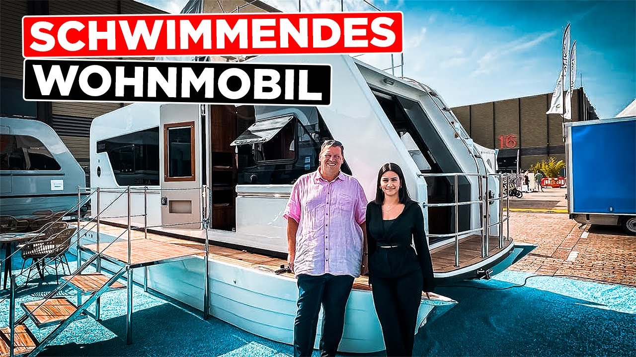 Schwimmendes Luxus-Wohnmobil 2023 CARACAT KATAMARAN CAMPER 660 | Caravan Salon