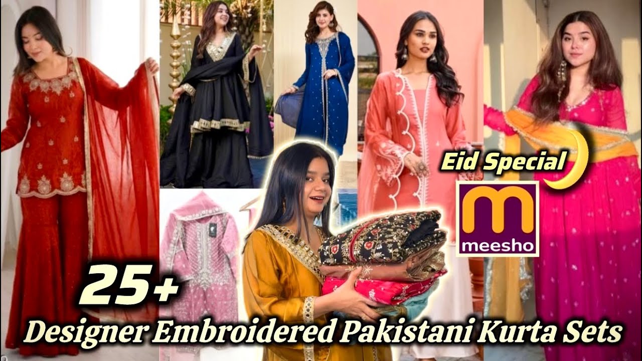HUGE 25+ Meesho Outfits Haul! 🌸 Pakistani Kurta Sets, Sharara seta & Plazos sets | SSaba Mushtaque