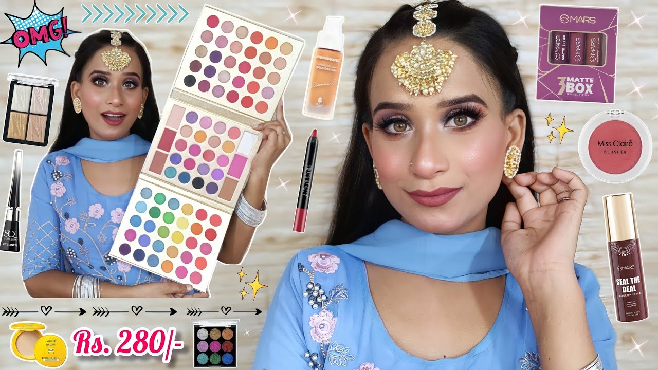Most Affordable Eid🌙 Glam Makeup look Using New Launch Makeup Products | Under 500 | Flipkart Makeup