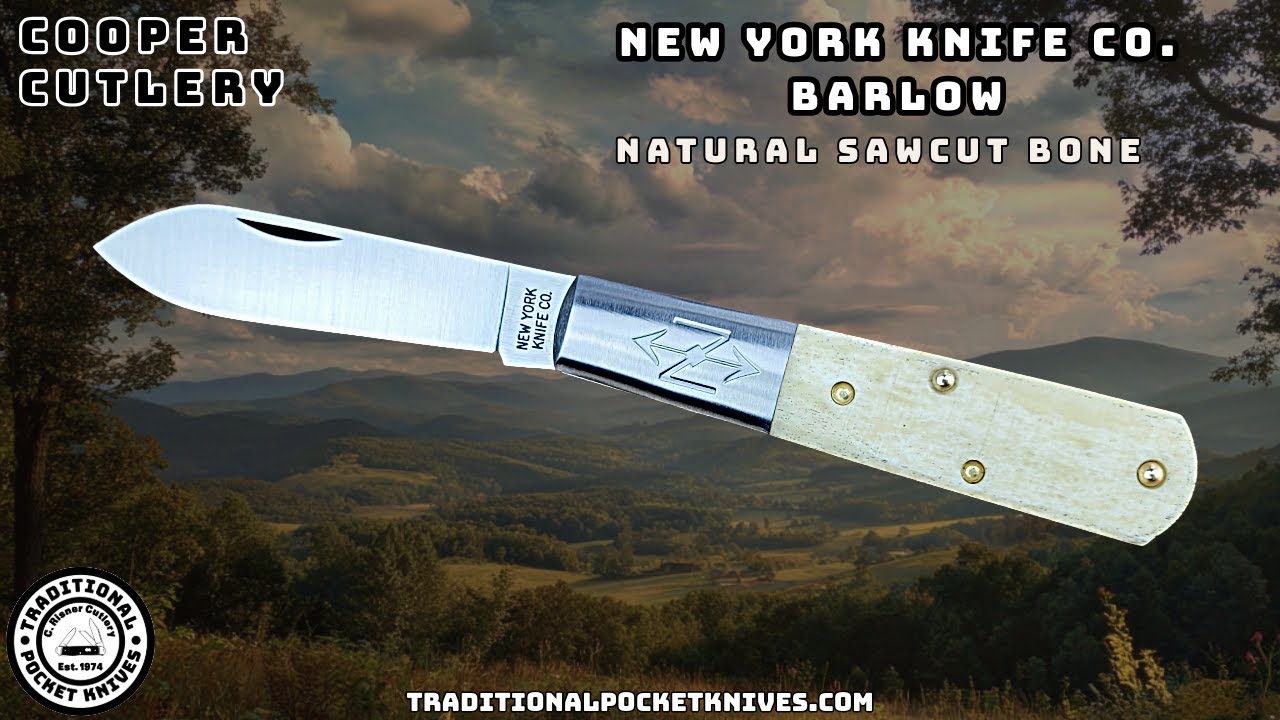 Cooper Cutlery: New York Knife Co. Barlow - Natural Sawcut Bone (1506 N SC)