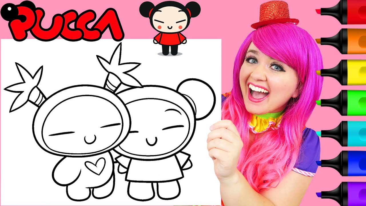 Как раскрасить Пукку и Гару | Маркеры