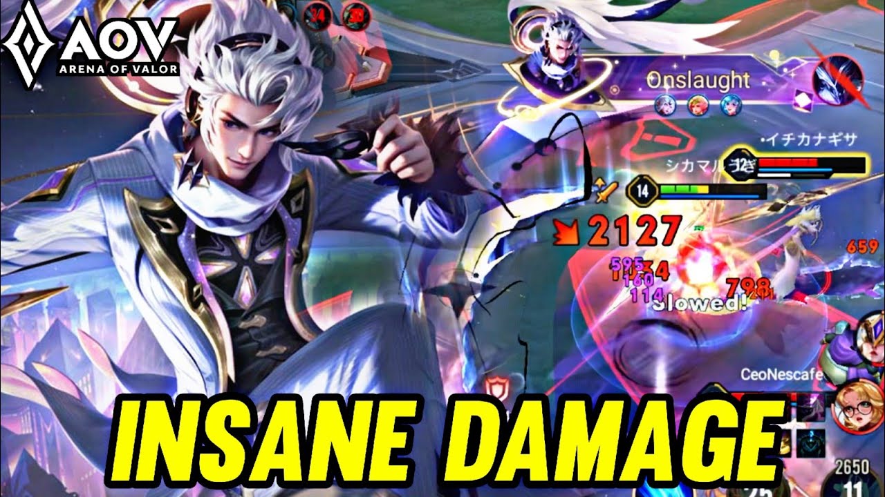 AOV : NAKROTH GAMEPLAY | INSANE DAMAGE - ARENA OF VALOR LIÊNQUÂNMOBILE ROV