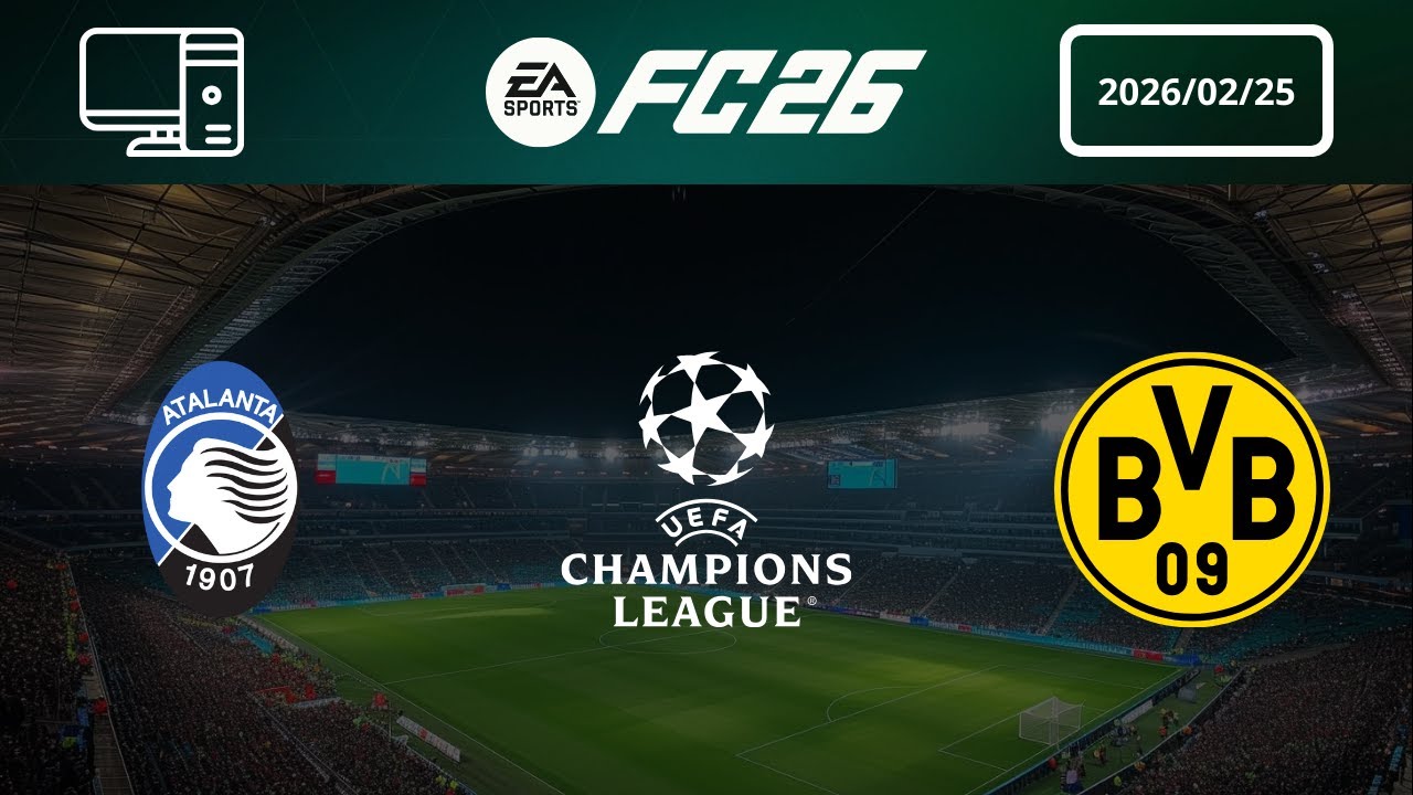 [4K] Atalanta vs Borussia Dortmund - Prediction - 2025-26 UEFA Champions League - EA FC 26