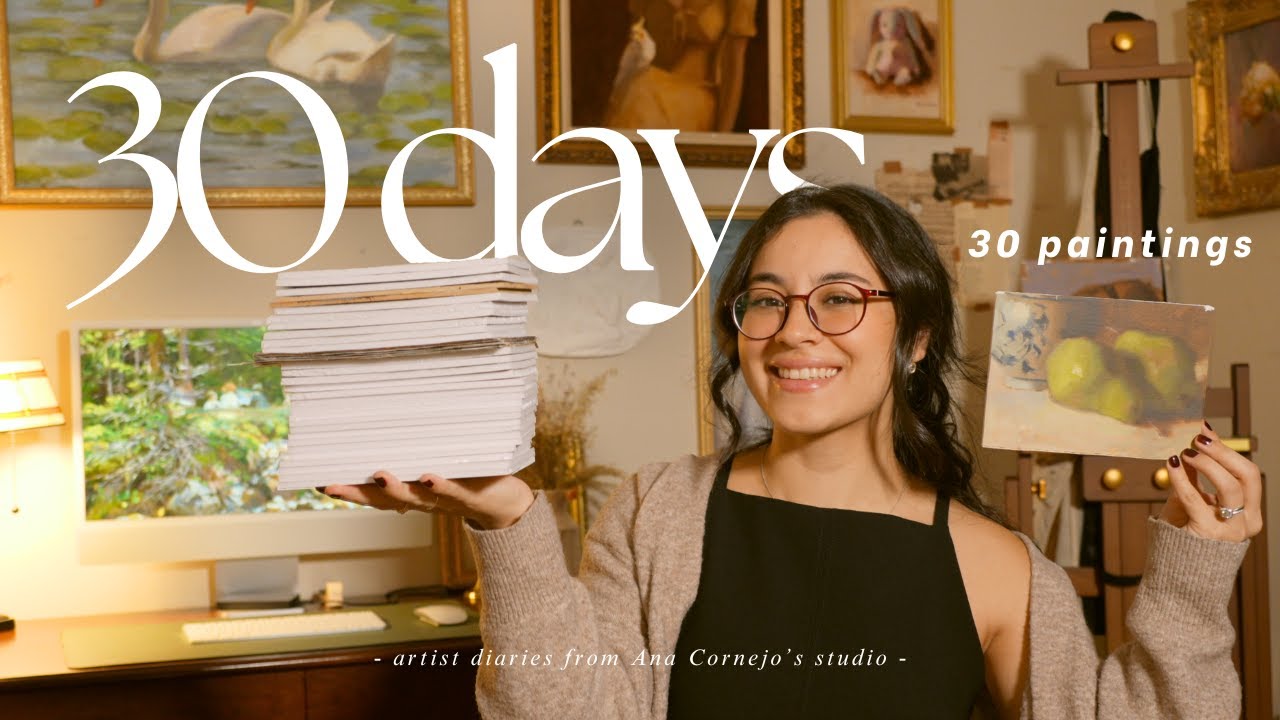 A whole month of painting 🌷 completing a challenge, chatty vlog, shop update coming soon 💌 cozy vlog