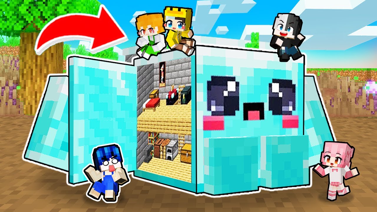 Mr Vịt Xây Nhà Trong Em Bé Khối Kim Cương Minecraft
