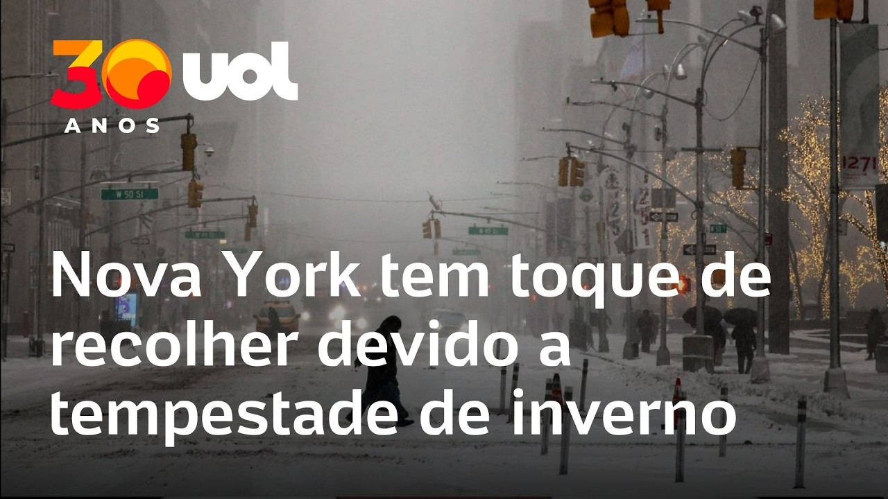 Cidade de Nova York tem toque de recolher ap&oacute;s violenta tempestade de inverno; imagens impressionam
