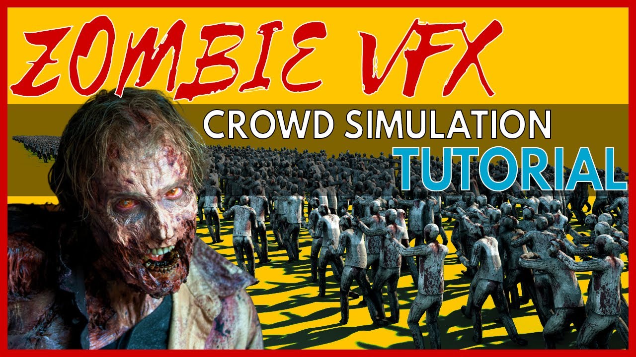 Crowd Simulation Tutorial - Tyflow Zombies (Allan McKay VFX 3DS Max 2020)