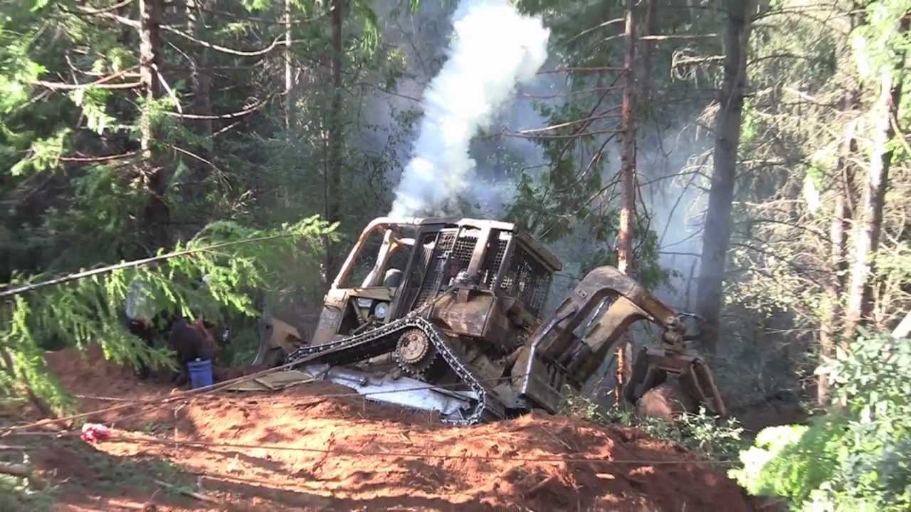 D 4 High Track Dozer Rollover and Recovery