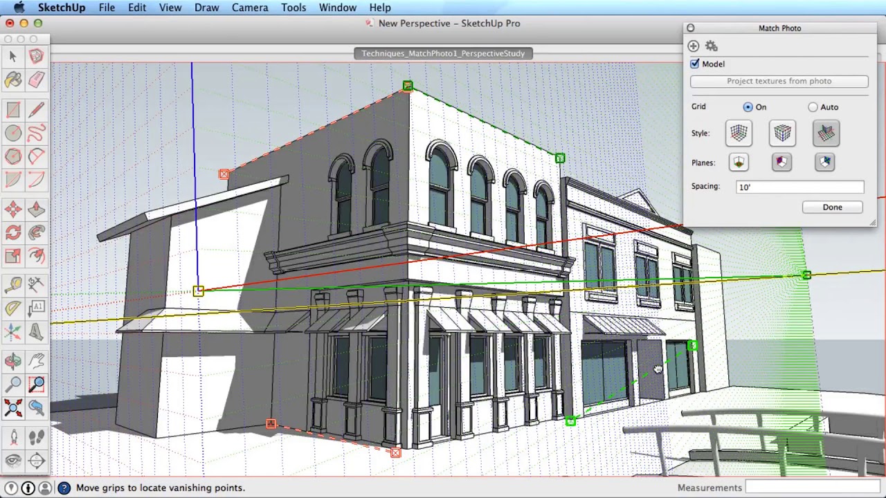 SketchUp - 1ο μάθημα - Ταίριασμα φωτογραφίας 1/2
