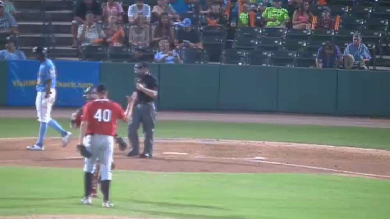 Mudcats' Tate closes it out with K