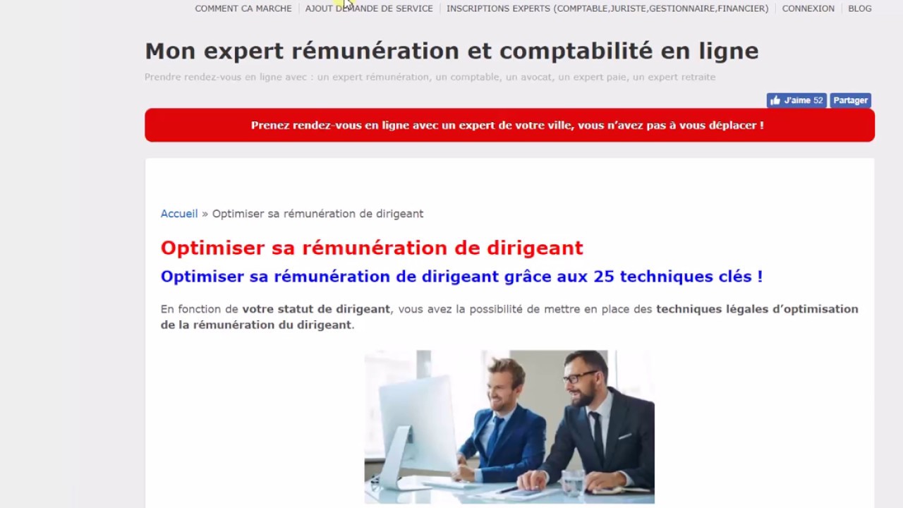 optimiser sa r&eacute;mun&eacute;ration de dirigeant en ligne sur www.expert-remuneration.com