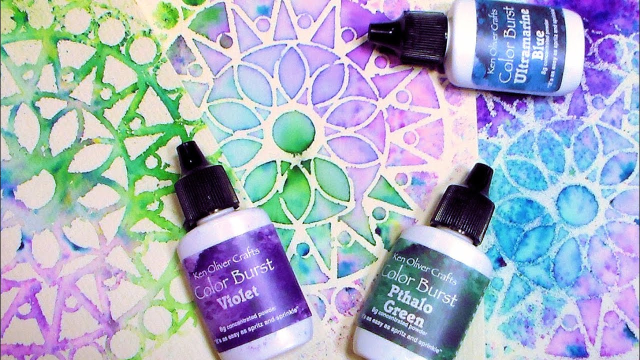 Color Bursts & Stencil Quickie Tip!