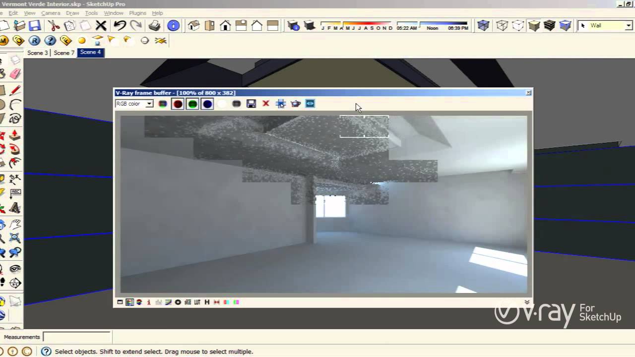 V-Ray for SketchUp - Interior Illumination - tutorial