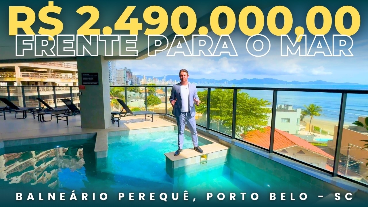 Apartamento frente mar em Balneário Perequê, Porto Belo com 2 suítes | Beach House