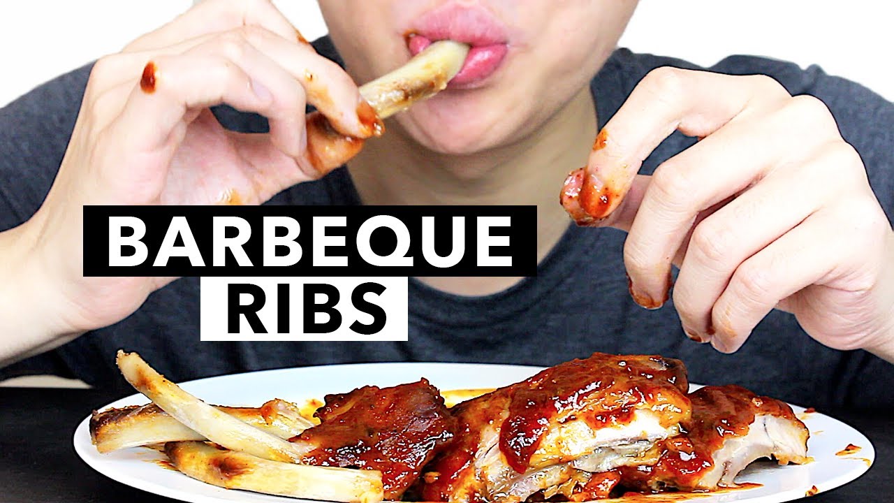 ASMR BBQ RIBS - INTENSE LIP SMACKING & SLURPING | Soft Whispering, Relaxing Eating Sounds + Tingles