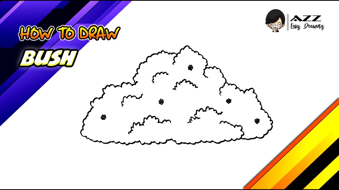 How to draw Bush step by step