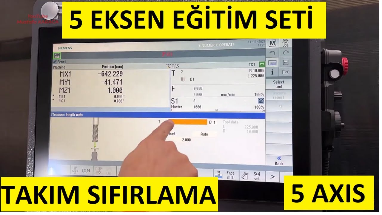 Siemens Üniteli 5 Eksende Takım Sıfırlama - 5 Eksen eğitim videoları