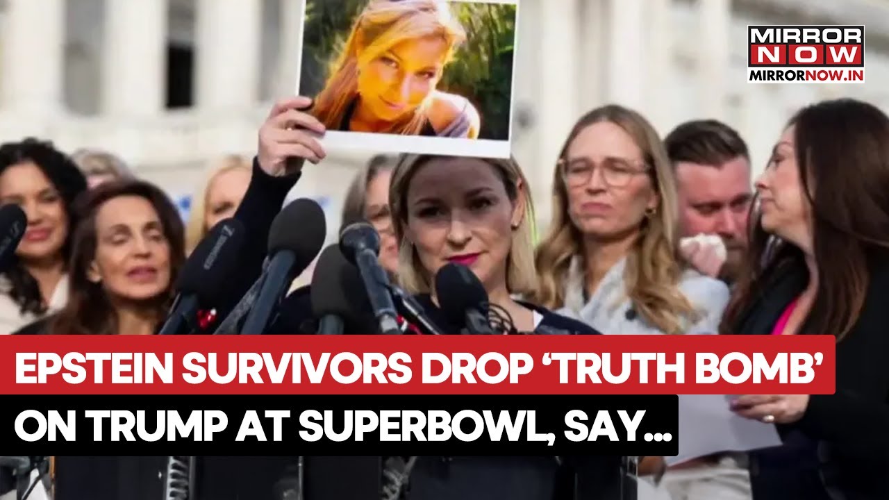 Epstein Survivors Drop 'Truth Bomb' On Trump At Superbowl, Demand Justice From Pam Bondi| Watch