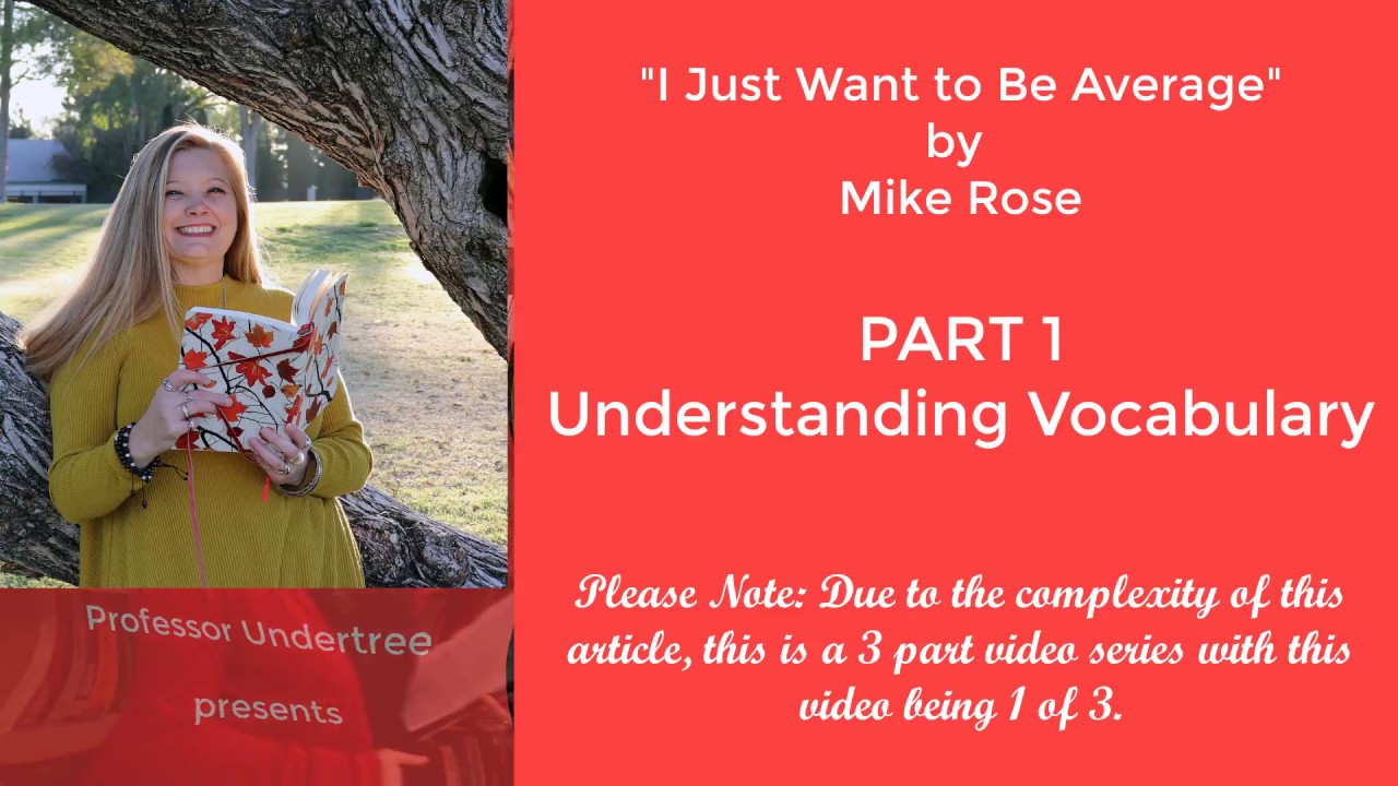 Understanding Part 1:  