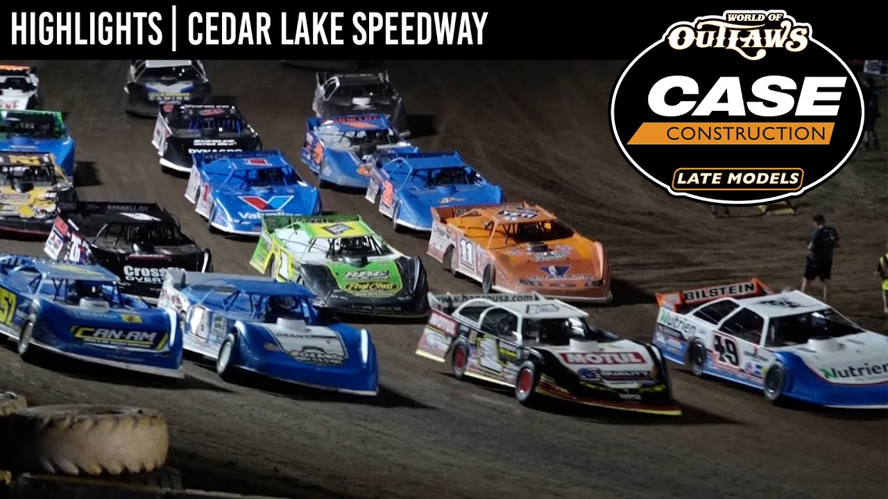 World of Outlaws CASE Late Models at Cedar Lake Speedway August 4, 2022 | HIGHLIGHTS