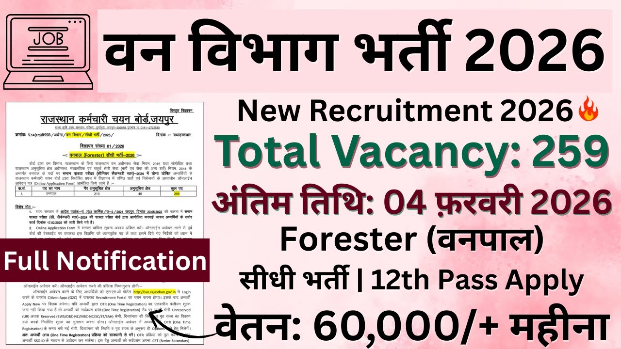 Forester Notification Released | Vanpal Bharti 2026 | Vanpal Form & Exam Date | Vanpal New Syllab...