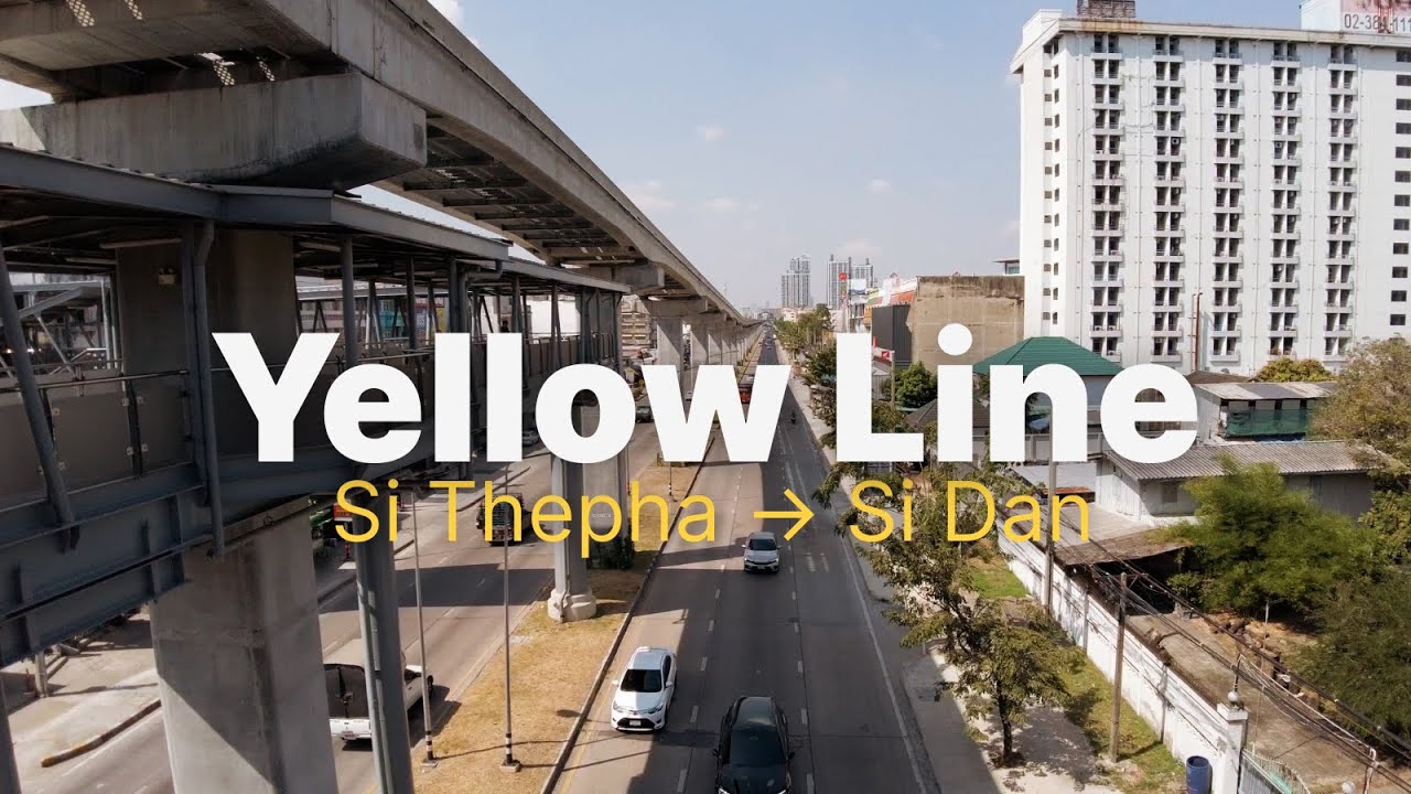 Walking from Si Thepha MRT to Si Dan MRT | Yellow Line Series | 4K Walking Tour in Thailand