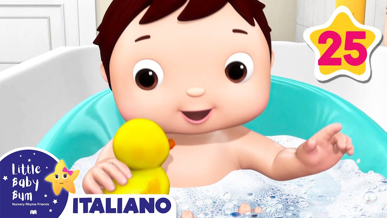 La Canzone Del Bagnetto | 25 Minuti di Canzoncine | Little Baby Bum Italia | #canzoniperbambini