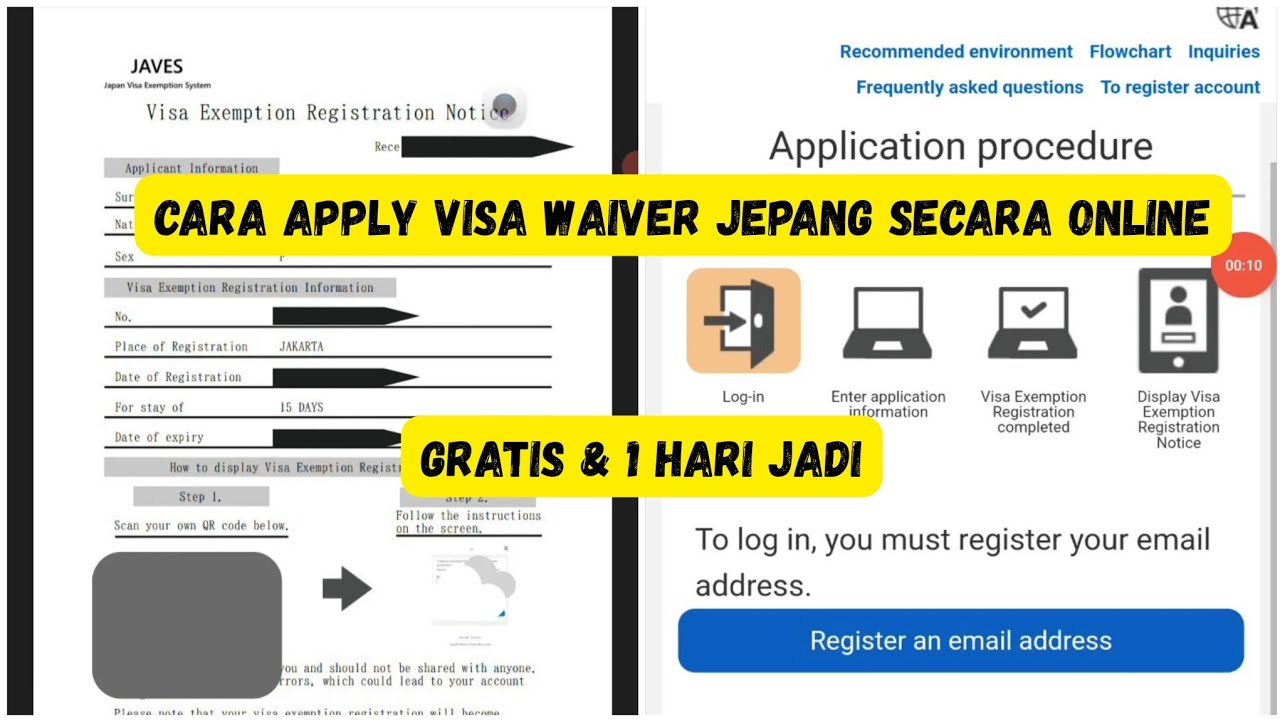 Cara buat visa WAIVER JEPANG secara online gratissss dan mudah