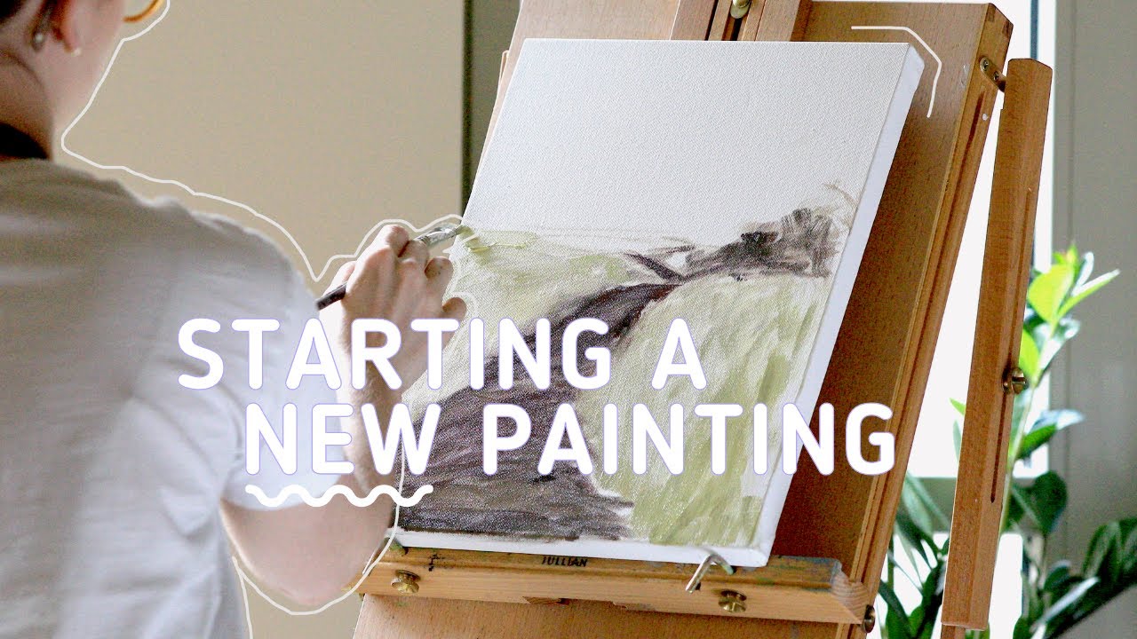 starting an oil painting 🌿 the color blocking process