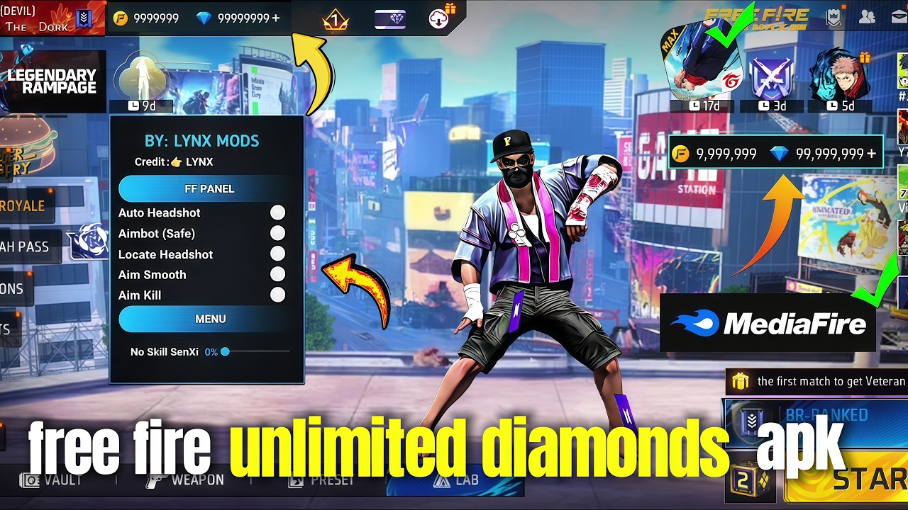 OB-52 DIAMOND HACK 2026✅ || NEW PANEL MOD FILE 😈 | FREE FIRE DIAMOND HACK APK FILE | FF DIAMOND HACK