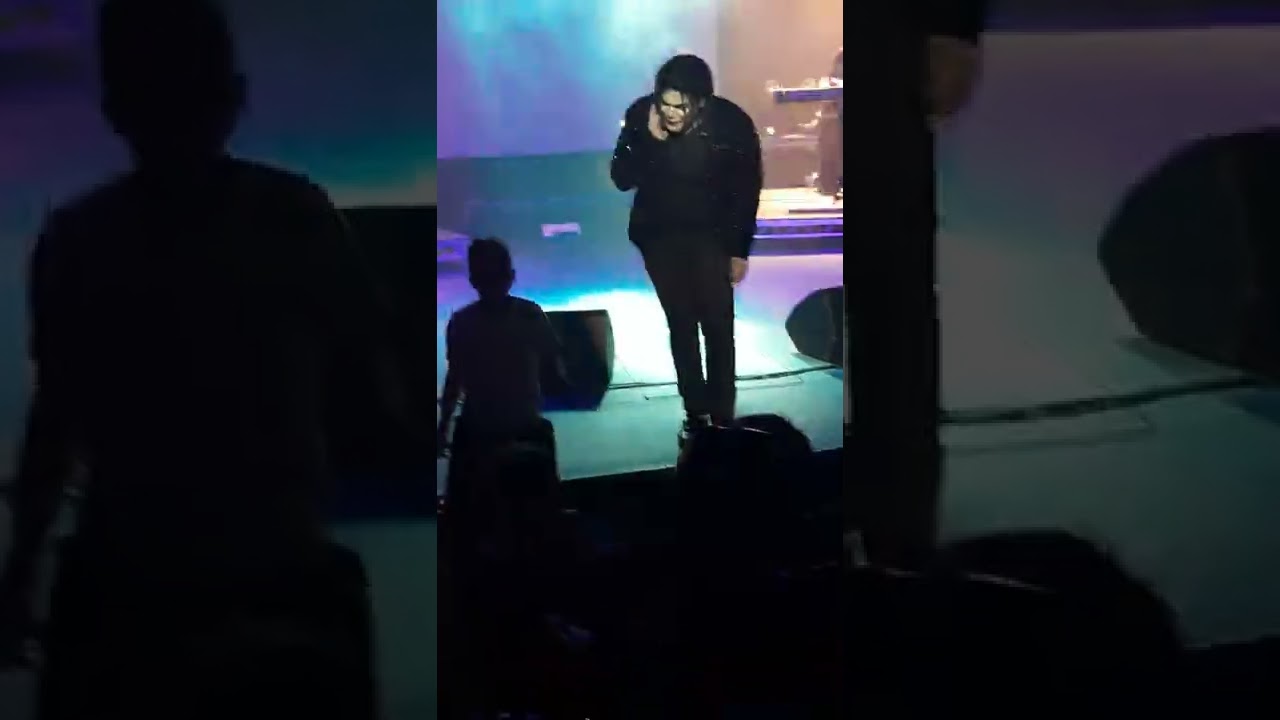 Brandon aka mini MJ on stage with Navi