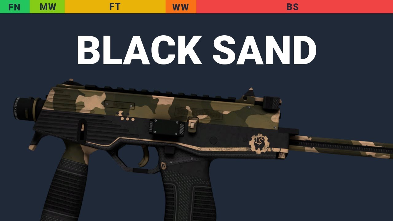 MP9 Black Sand - Skin Float And Wear Preview