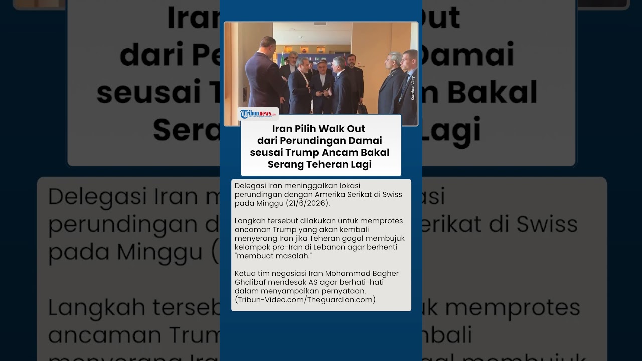Delegasi Iran Walk Out dari Perundingan di Swiss buntut Trump Lontarkan Ancam Serang Lagi