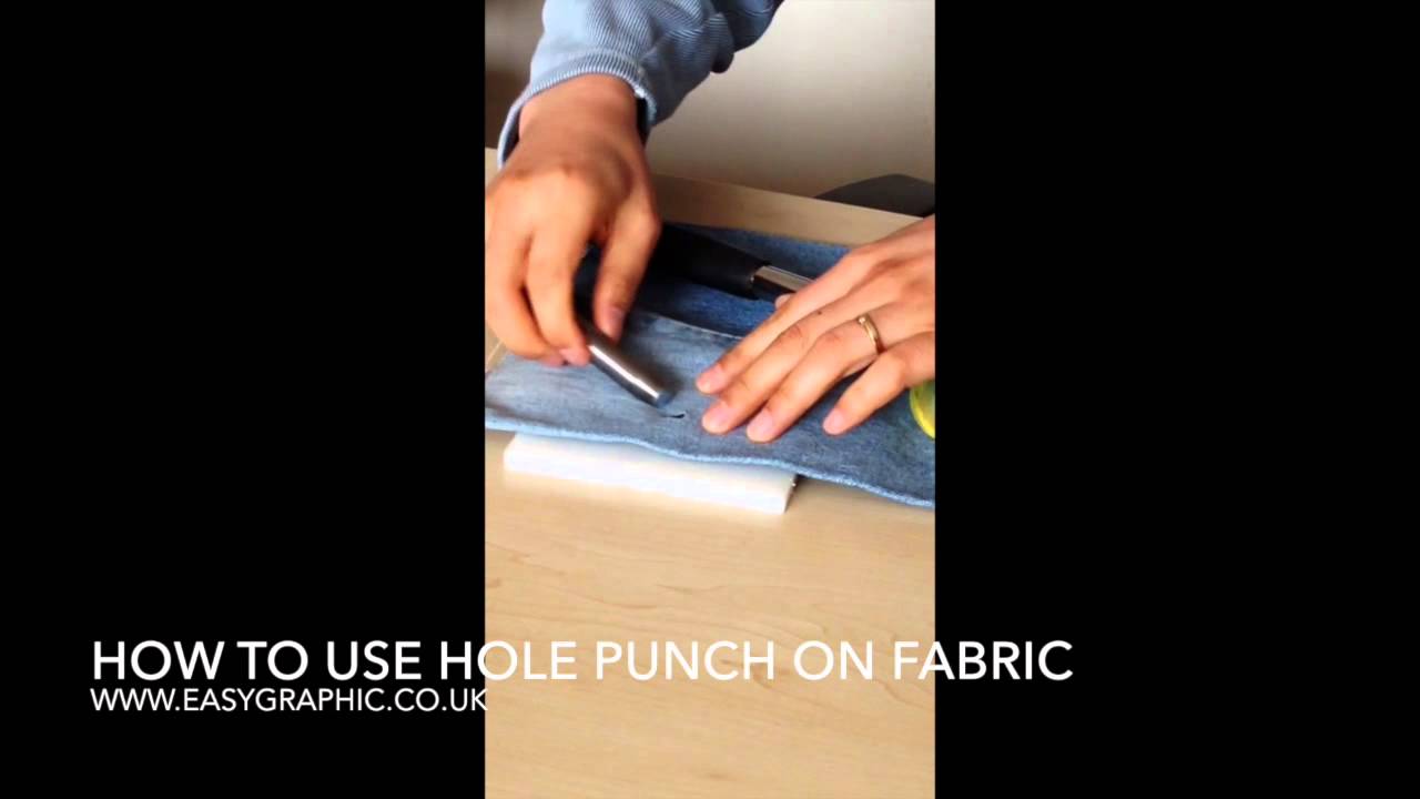 How to use hole punch to cut through fabric