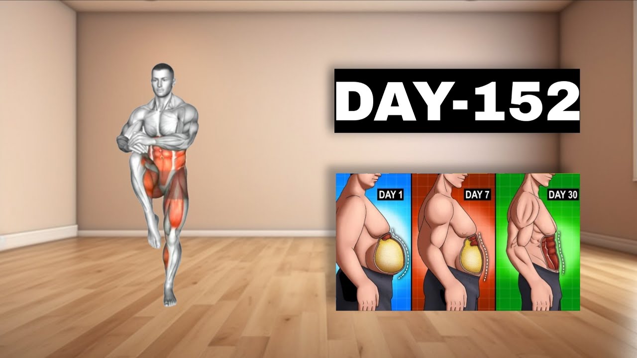 ✅ Belly Fat loss workout at home🔥 (Day-152) || No Equipment Only Body weight Exercises