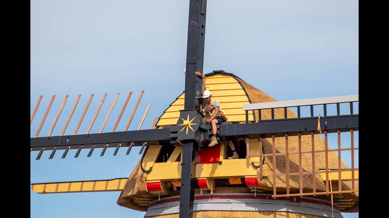 Plaatsing molen Den Helder - tot en met juli 2025 - plaatsing kap en wieken