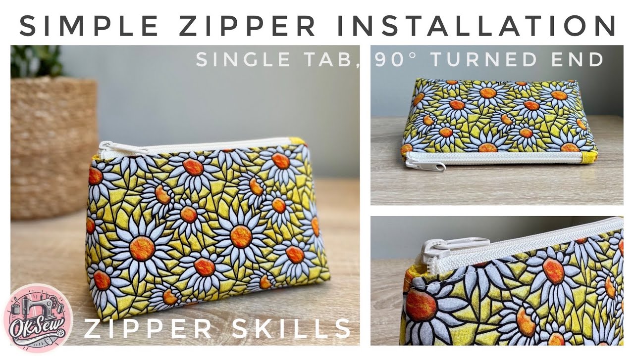 Open Ended Zipper: How to Install a Single Tab, Turned End Top Zipper Closure - OKSew Zipper Skills