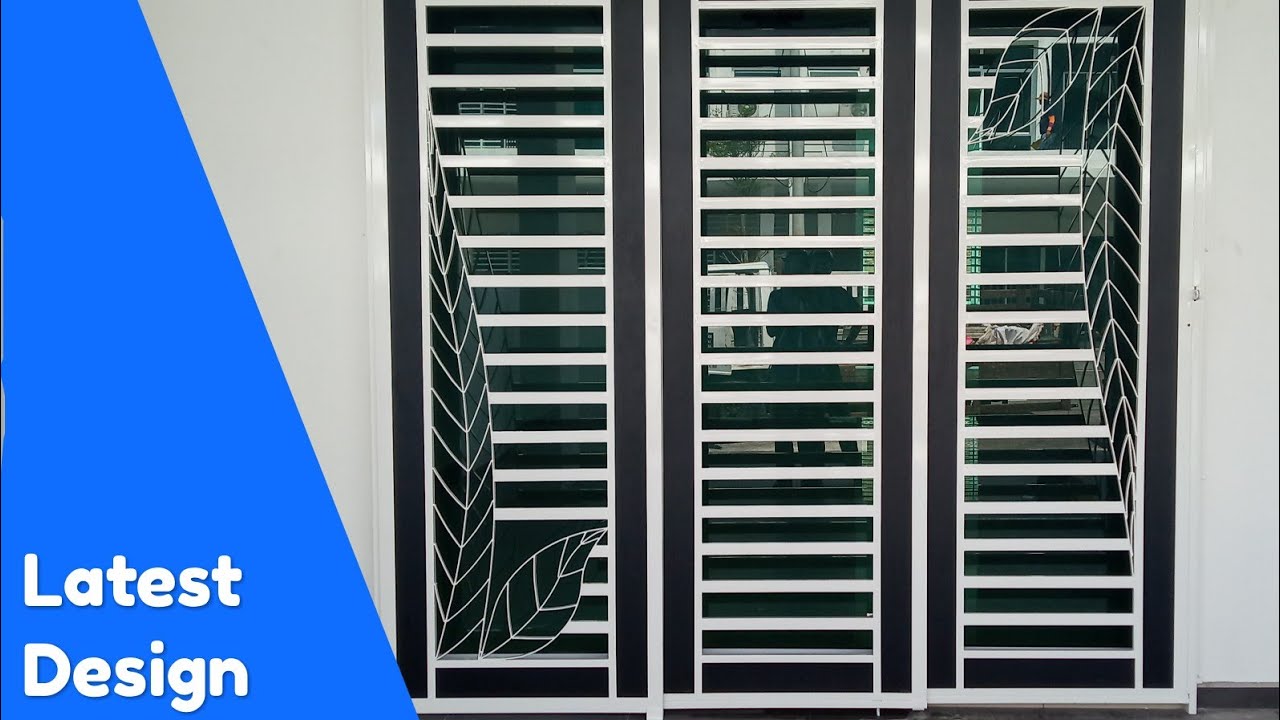 Sliding door grille 3 panel latest design installation