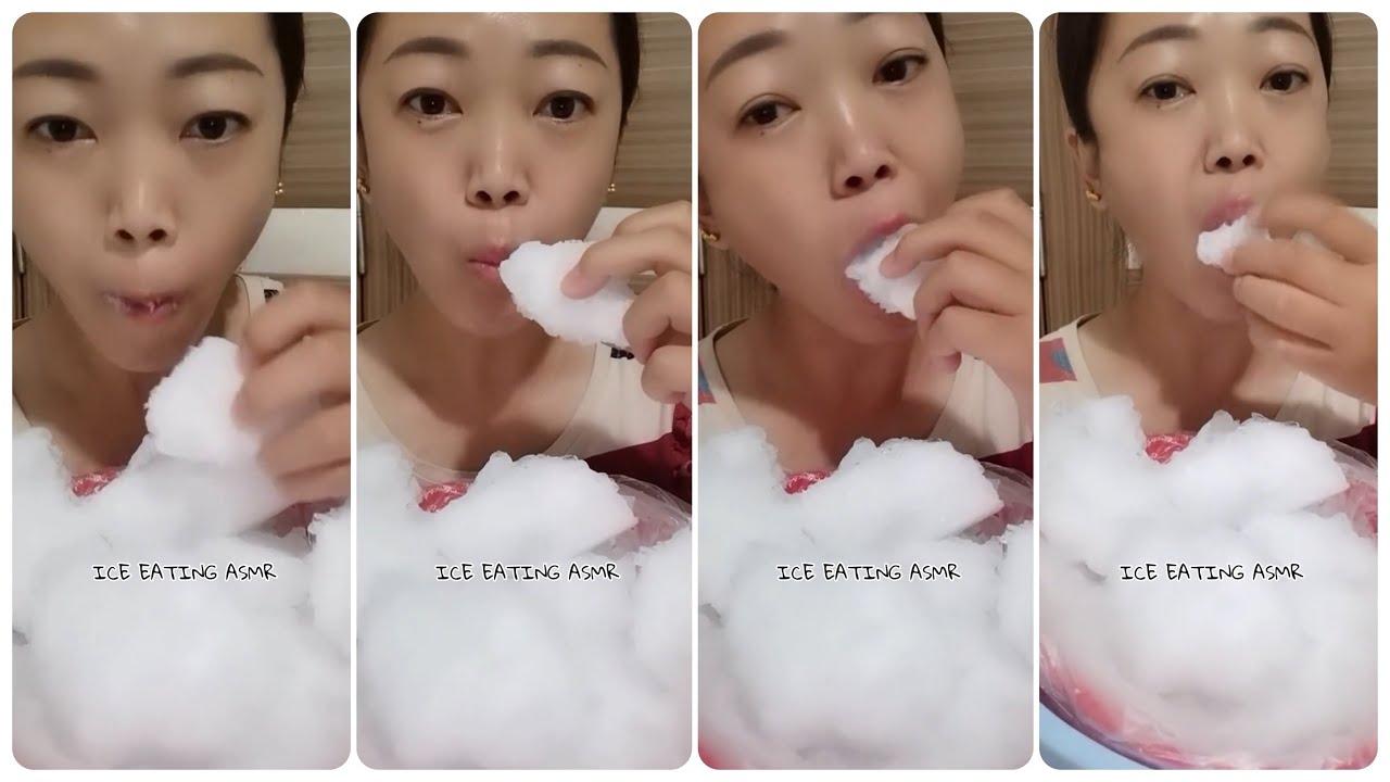 [ASMR] FREEZER FROST EATING & HARD CRUNCHY ICE EATING 🤍🤤✌🏼