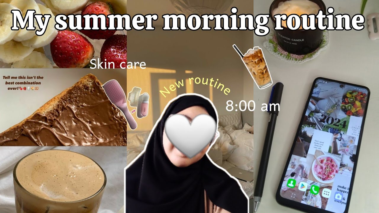 أول روتين صباحي في العطلة الصيفية/كيف نبدأ يومنا بإنتاجية☀️🎀/ my summer morning routine