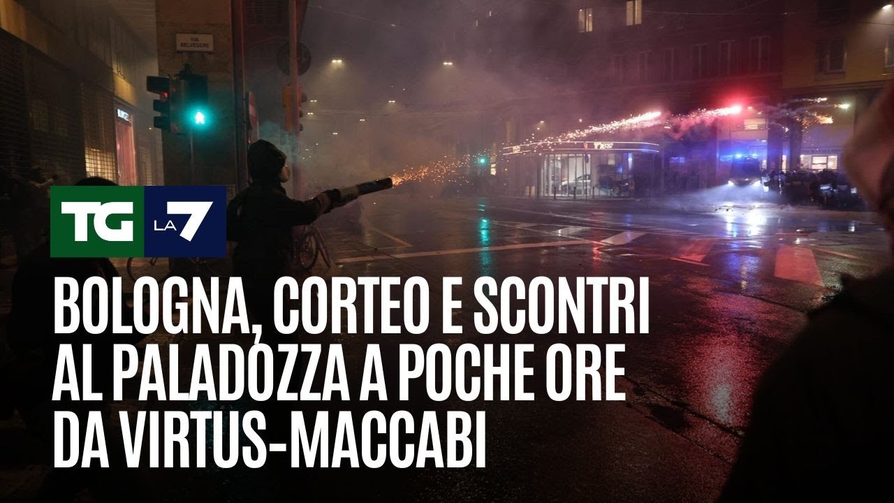 Bologna, corteo e scontri al Paladozza a poche ore da Virtus &ndash; Maccabi