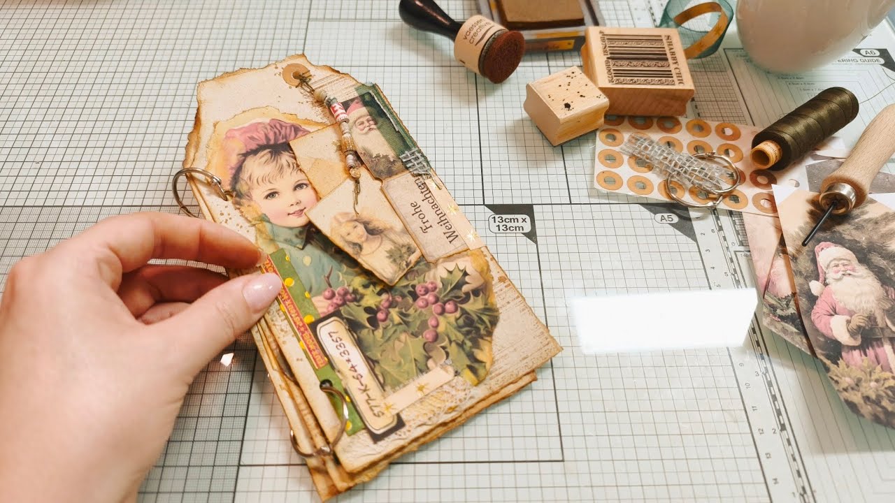 Weihnachts - Tag - Folio (Journal) 🎄 | Junk Folio (Journal) mit Kaffee und Co. 